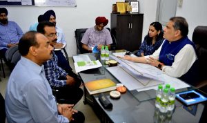 MP Arora along with MLA & DC reviews work relating to upgradation of Civil Hospital